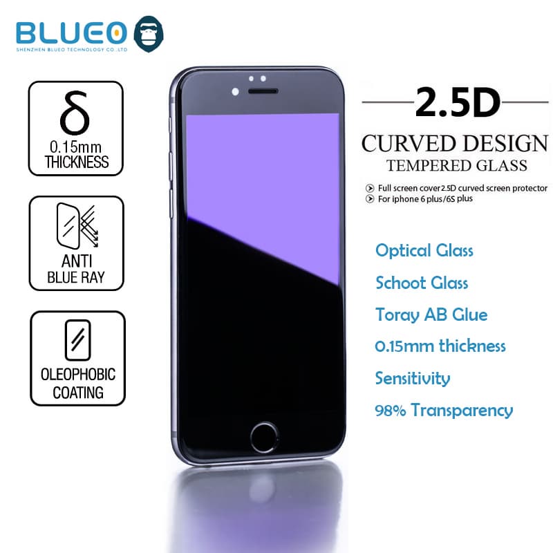 Blueo anti blue 0_15mm tempered glass screen film for iphone